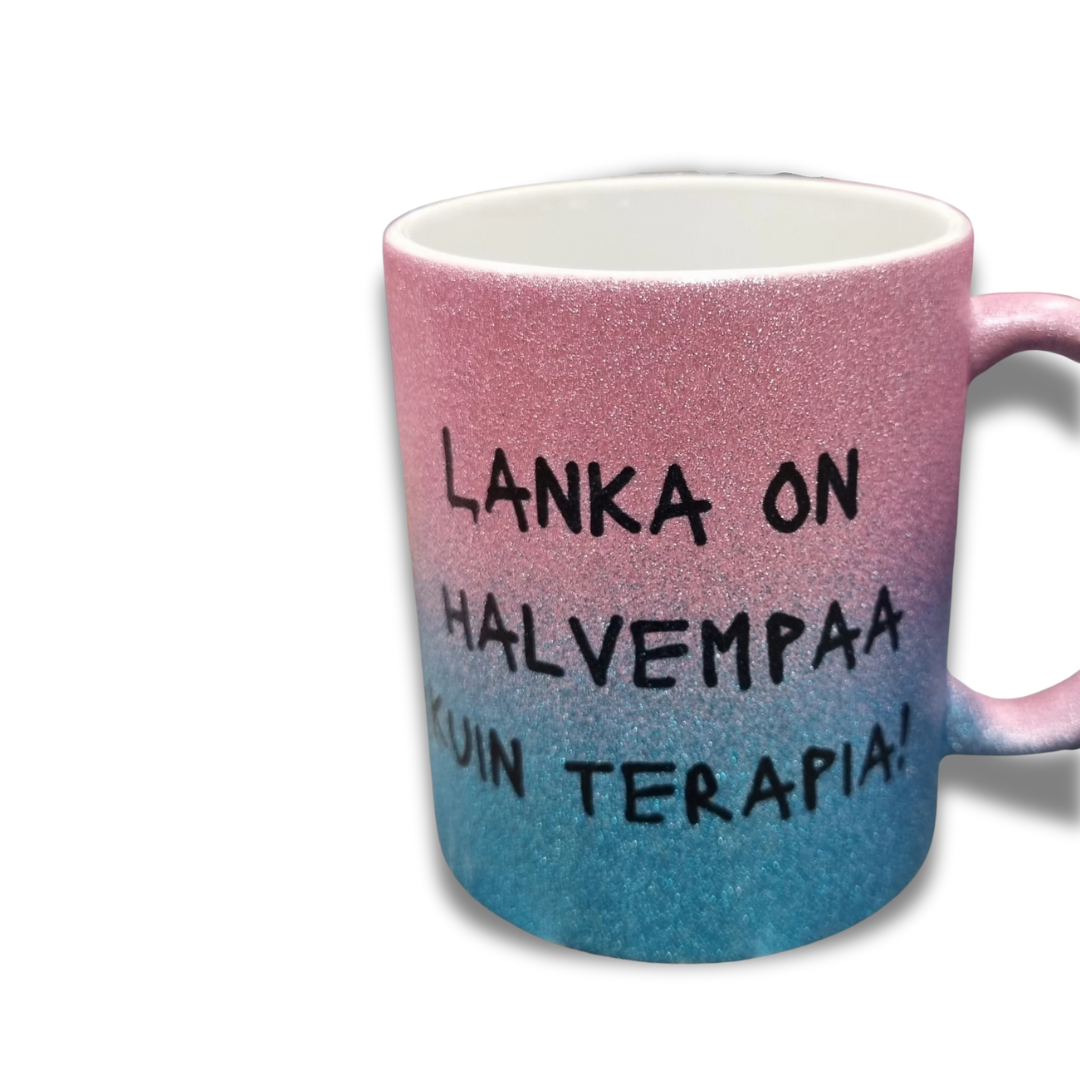 Keraaminen kässämuki painatuksella