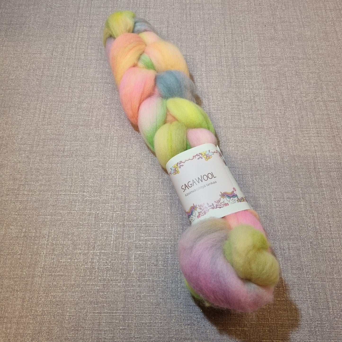 Käsinvärjätty Polwarth villatopsi,50g