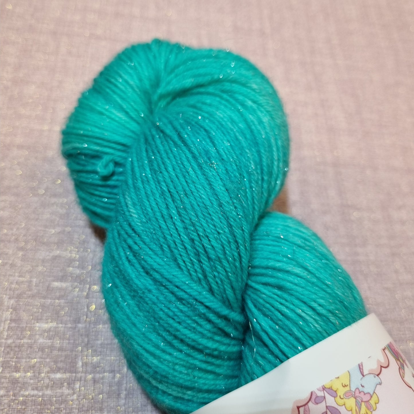 Glitterlanka, 100g/400m, turkoosi/ocean