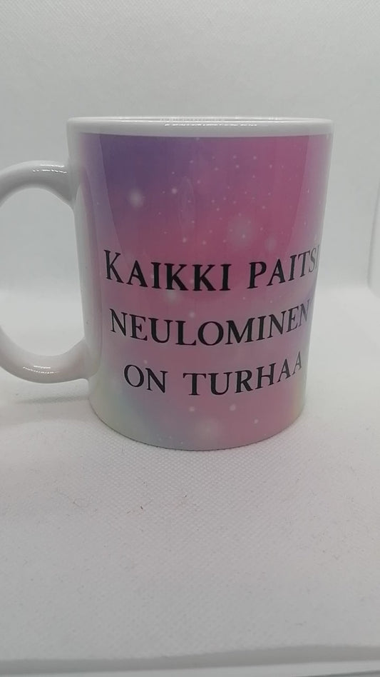 Keraaminen kässämuki painatuksella
