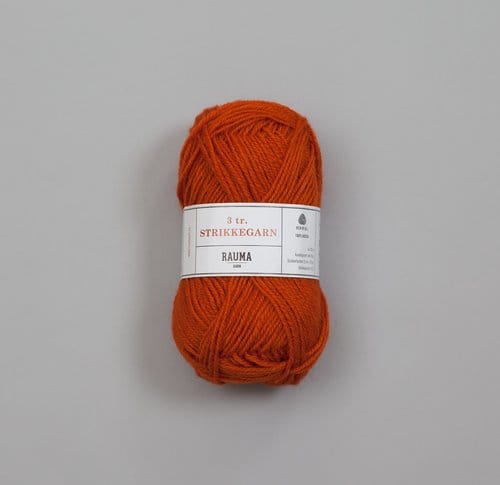 Rauma Garn 3-tr. Strikkegarn, 100% villalanka, 50g/108m.