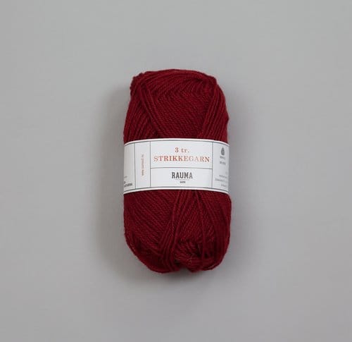Rauma Garn 3-tr. Strikkegarn, 100% villalanka, 50g/108m.