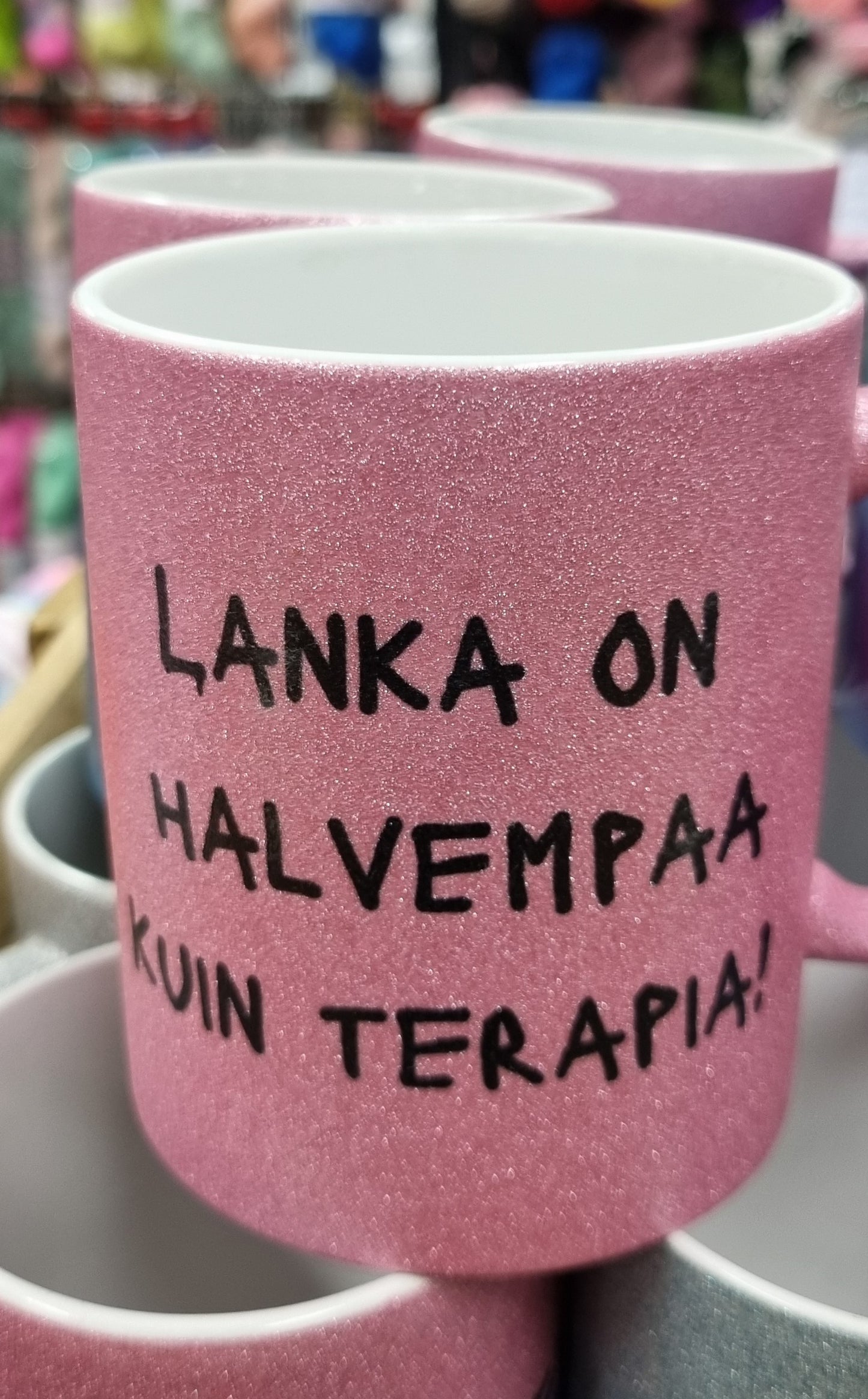 Keraaminen kässämuki painatuksella
