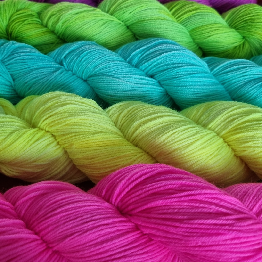 Irja merinosock yksivärinen NEON.