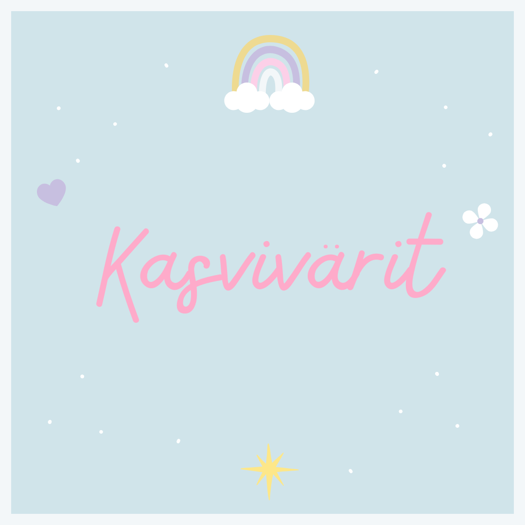 Kasvivärit purkkivärjäystä varten.