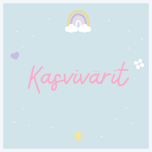 Kasvivärit purkkivärjäystä varten.