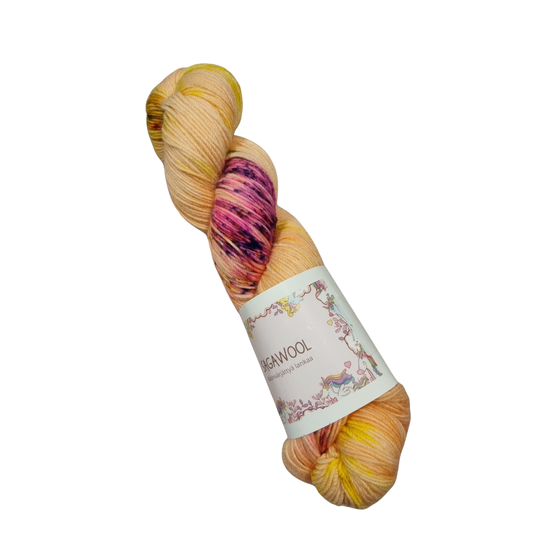 Aino alpakkasukka, fingering