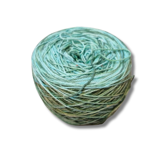 Käsinvärjätty puuvilla fingering, 100g/400m