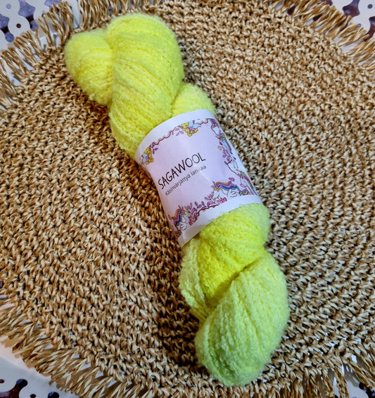 Helmi merino boucklee, neonkeltainen.