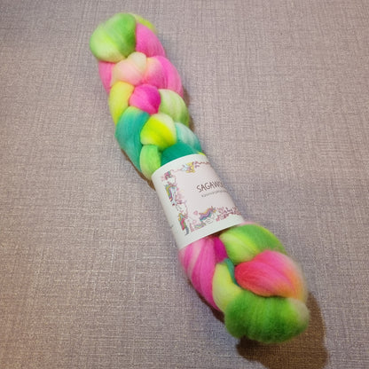 Käsinvärjätty Polwarth villatopsi,50g