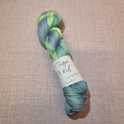 Käsinvärjätty puuvilla fingering, 100g/400m