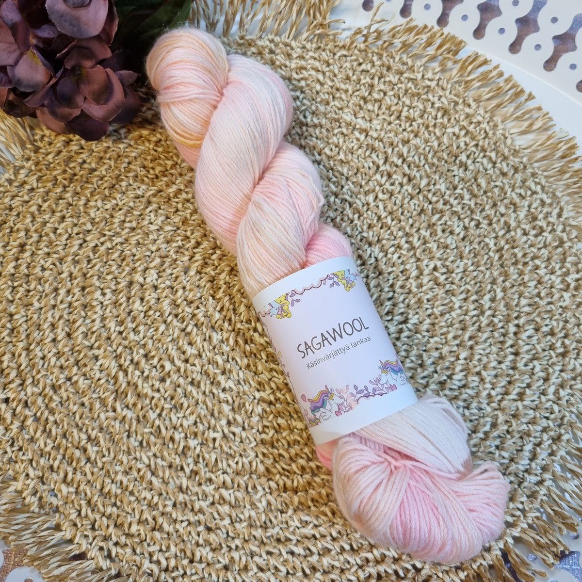 Aino alpakkasukka, fingering