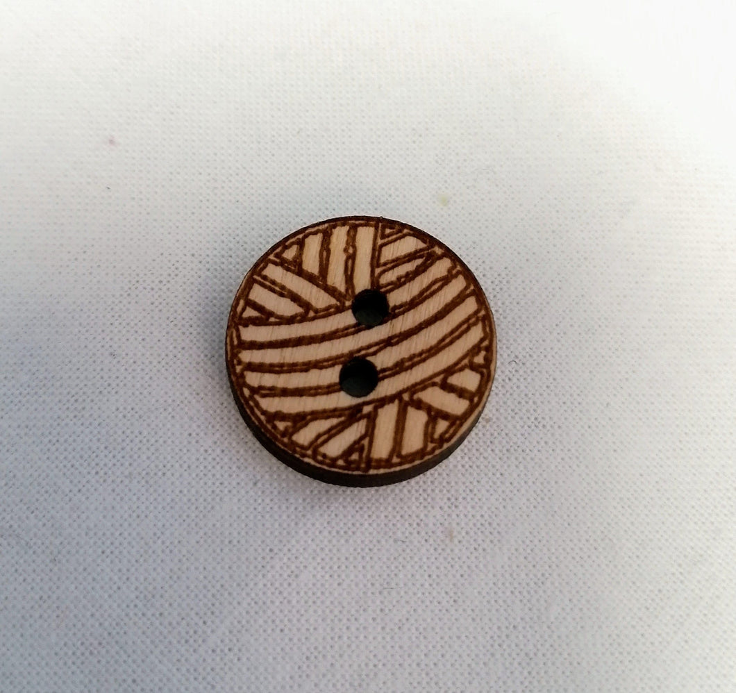 Kotimainen koivuvaneri nappi, 2cm