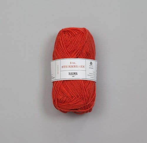 Rauma Garn 3-tr. Strikkegarn, 100% villalanka, 50g/108m.