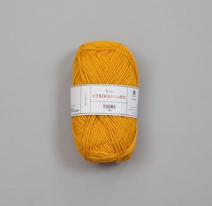 Rauma Garn 3-tr. Strikkegarn, 100% villalanka, 50g/108m.