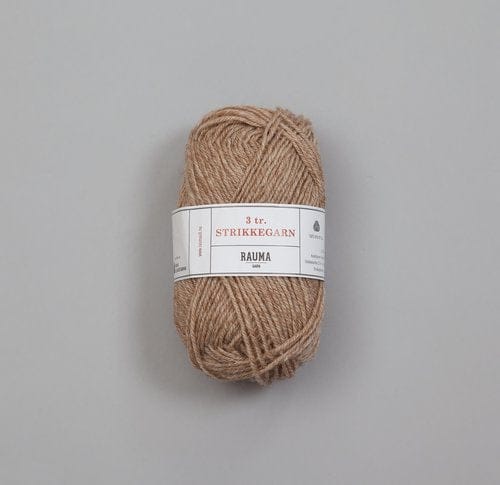 Rauma Garn 3-tr. Strikkegarn, 100% villalanka, 50g/108m.