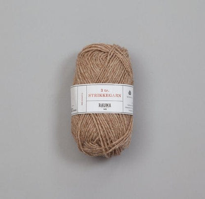 Rauma Garn 3-tr. Strikkegarn, 100% villalanka, 50g/108m.