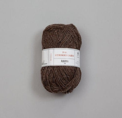 Rauma Garn 3-tr. Strikkegarn, 100% villalanka, 50g/108m.