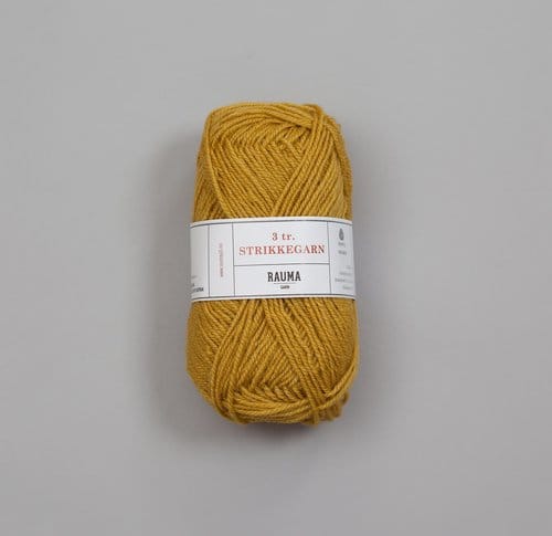 Rauma Garn 3-tr. Strikkegarn, 100% villalanka, 50g/108m.