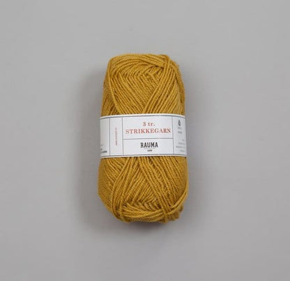Rauma Garn 3-tr. Strikkegarn, 100% villalanka, 50g/108m.