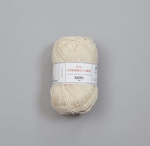 Rauma Garn 3-tr. Strikkegarn, 100% villalanka, 50g/108m.