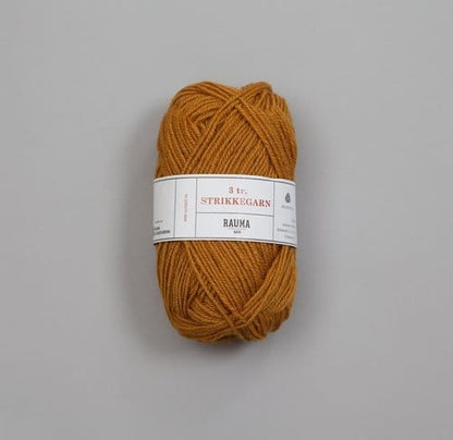 Rauma Garn 3-tr. Strikkegarn, 100% villalanka, 50g/108m.
